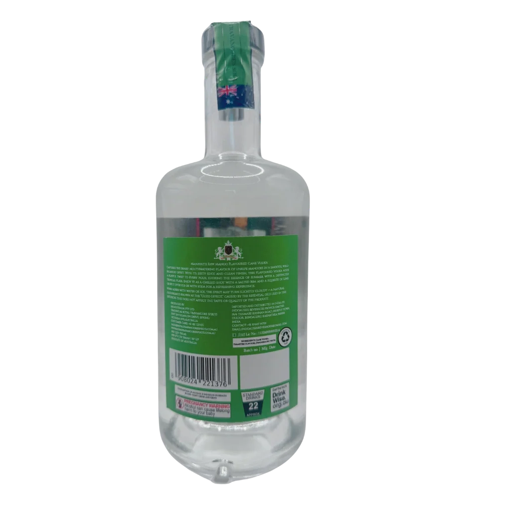 Manavatti Raw Mango Flavoured Cane Vodka 700mL