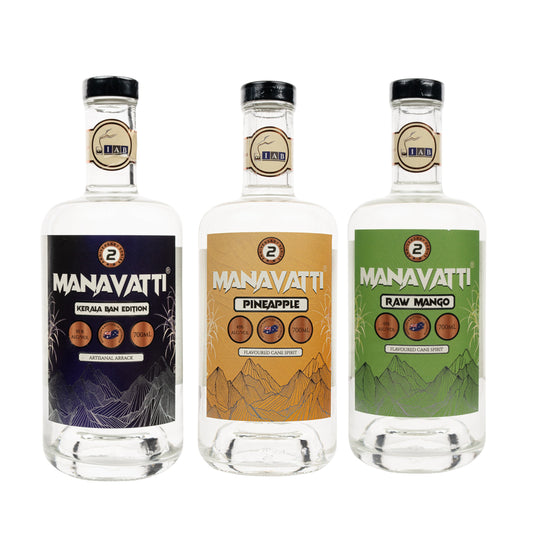 Manavatti Arrack, Pineapple & Raw Mango Cane Spirit 700mL Tri-Pack